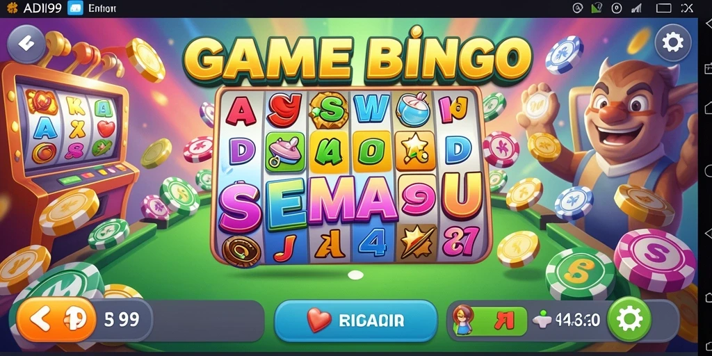Tampilan gameplay seru ADI99 saat bermain Bingo.