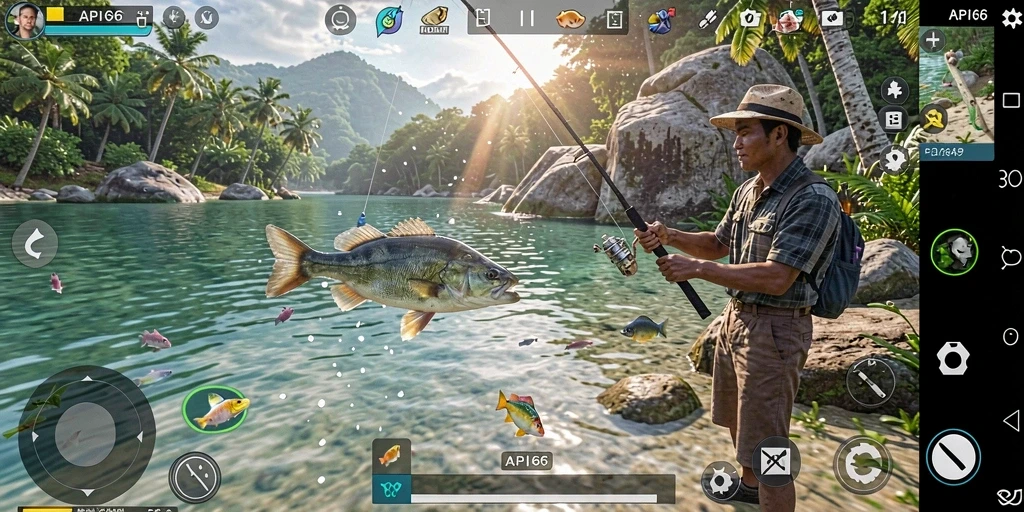 Screenshot gameplay API66 yang menampilkan pengalaman memancing yang menyenangkan.