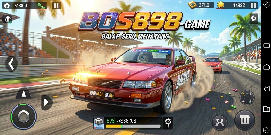 Tampilan mengesankan dari gameplay balap yang seru dan kompetitif.