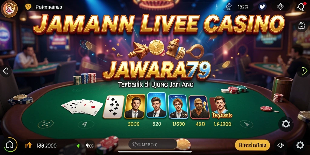 Tampilan gameplay Live Casino yang mendebarkan di JAWARA79.