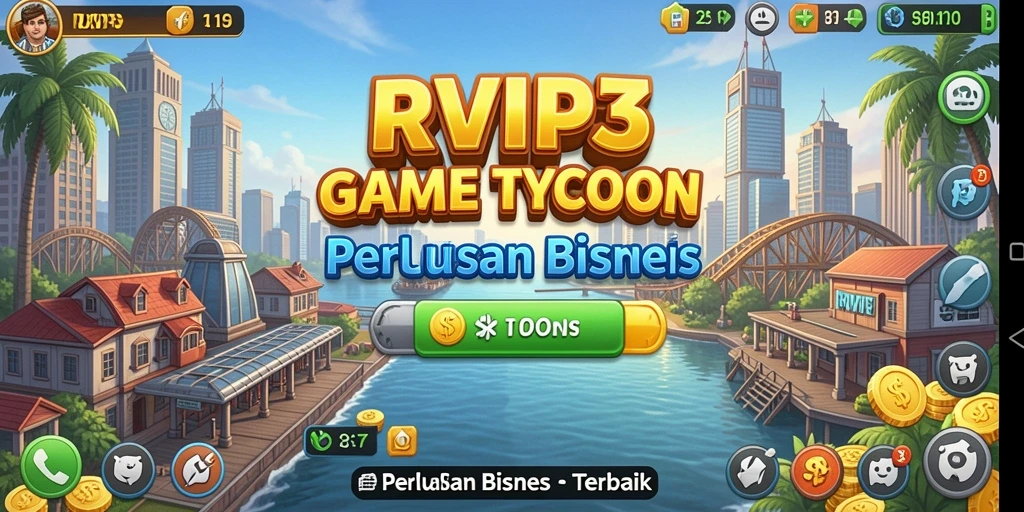 Tampilan menawan dari pengalaman gameplay Tycoon di RVIP3.