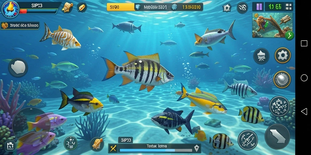 Tangkapan layar gameplay SIP33 dengan aksi tembak ikan seru.