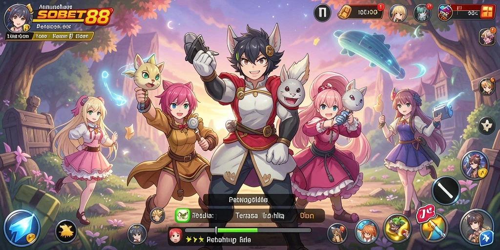 Gameplay SOBET88 yang penuh warna dan karakter anime yang menarik.