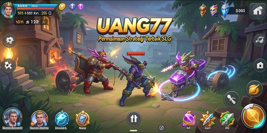 Tampilan menarik gameplay SLG dalam UANG77.