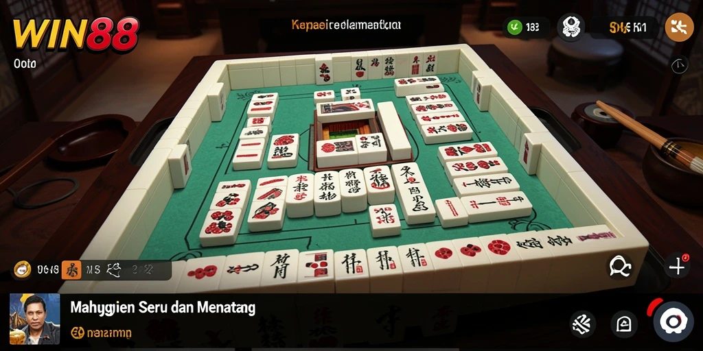 Menampilkan gameplay menarik dari permainan Mahjong.